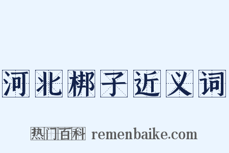 河北梆子近义词是什么意思的图片